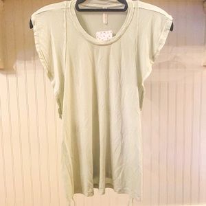 FREE PEOPLE Super Soft Tee Sz Sm NWT Light Green